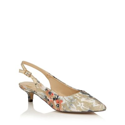 Lotus Beige multi 'Cass' sling back courts